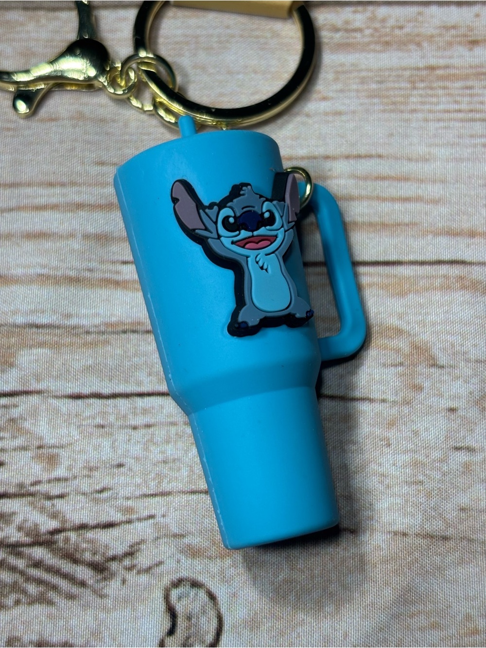 New Blue Stitch Tumbler Keychain Purse Bag Charm